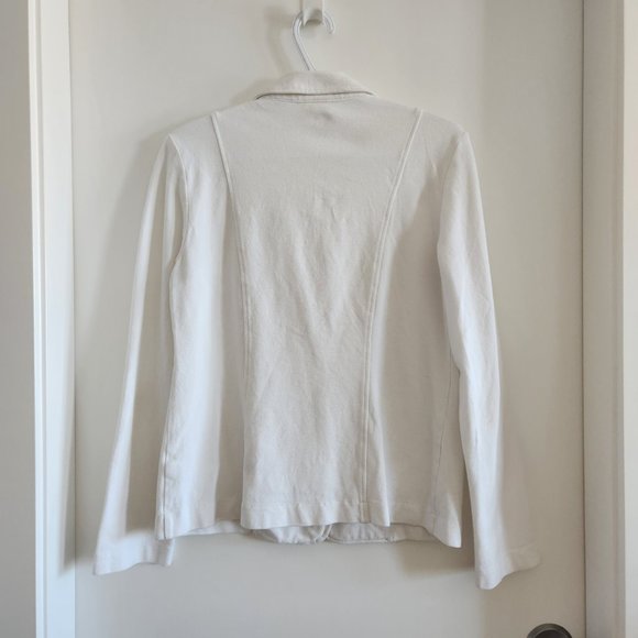 Italian White Cotton Blazer - Picture 3 of 5